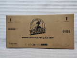 Kartonverpackung für ein Fahrrad mit Logo und Gewichtsangabe