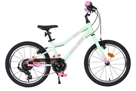 Kinderfahrrad in Mintgrün mit pinken Akzenten und 20-Zoll-Rädern