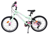 Kinderfahrrad in Mintgrün mit pinken Akzenten und 20-Zoll-Rädern