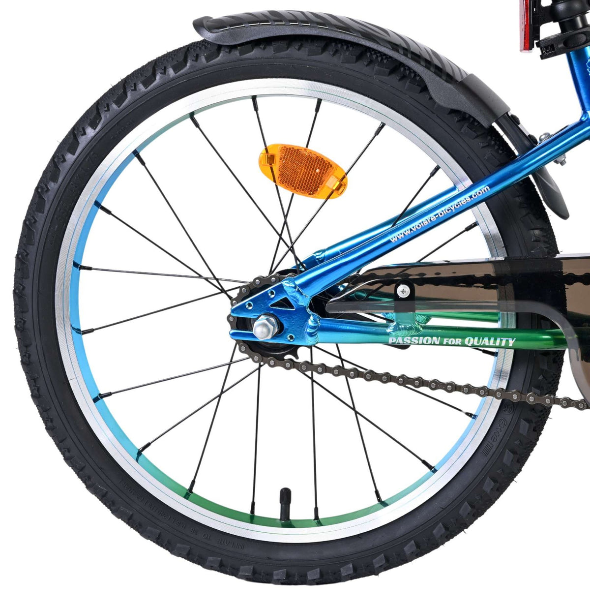 Volare Chrome Kinderfahrrad für Jungen 18 Zoll Blaugrün mit Bremsen