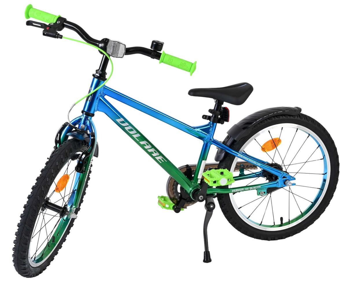 Volare Chrome Kinderfahrrad für Jungen 18 Zoll Blaugrün mit Bremsen