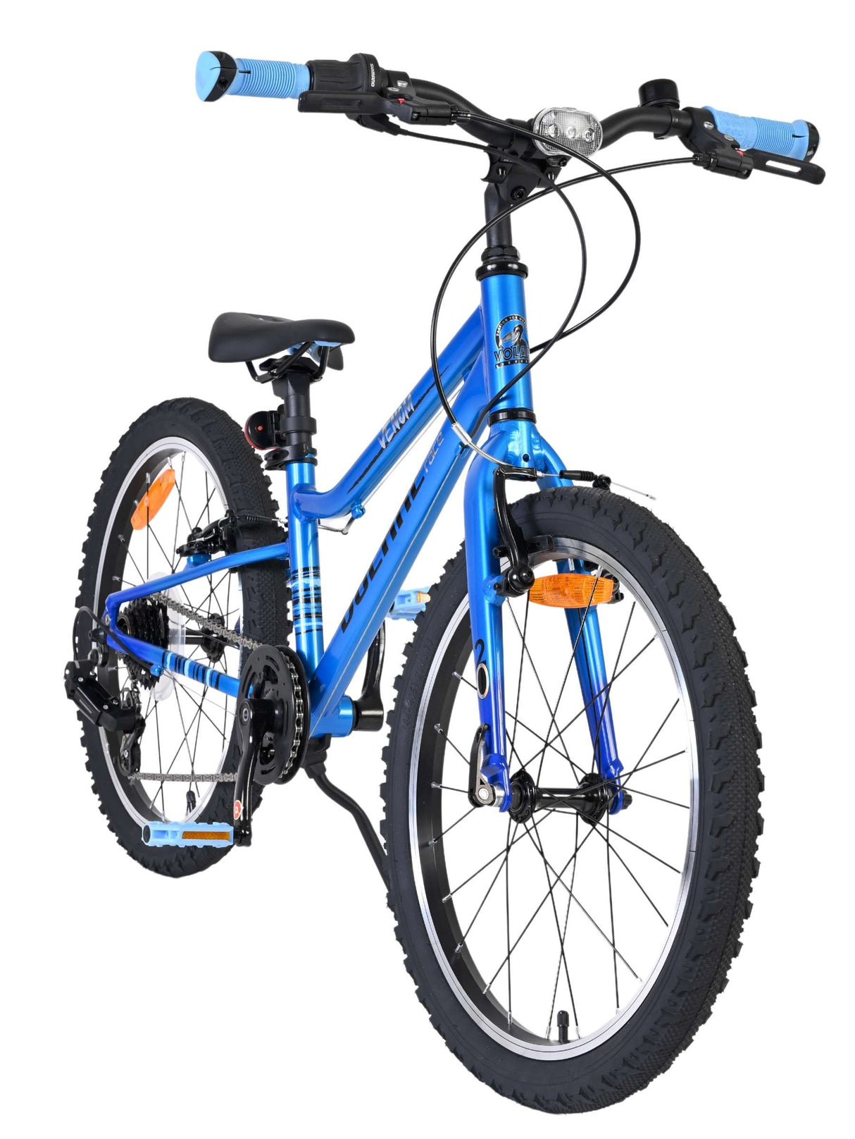Blaues Kinderfahrrad mit 20-Zoll-Rädern und sportlichem Design