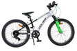 Kinderfahrrad mit grünen Akzenten, 20 Zoll Reifen, Shimano Schaltung
