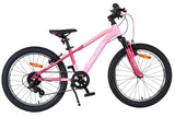 Rosa Kinderfahrrad mit 20-Zoll-Rädern und Shimano-Schaltung