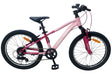Rosa Kinderfahrrad mit 20-Zoll-Rädern und Shimano-Schaltung