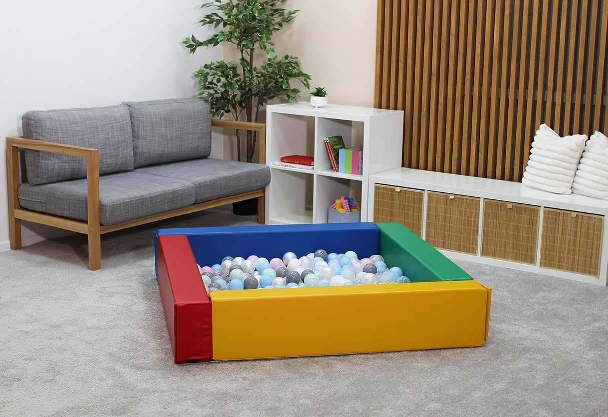 IGLU Softplay Buntes Bällebad aus Schaumstoffbausteinen für sensorisches Abenteuer & kreatives Spielen