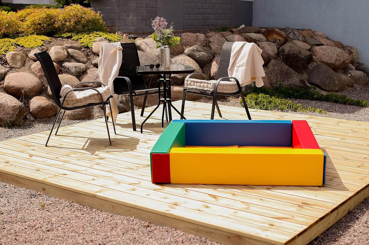 IGLU Softplay Buntes Bällebad aus Schaumstoffbausteinen für sensorisches Abenteuer & kreatives Spielen