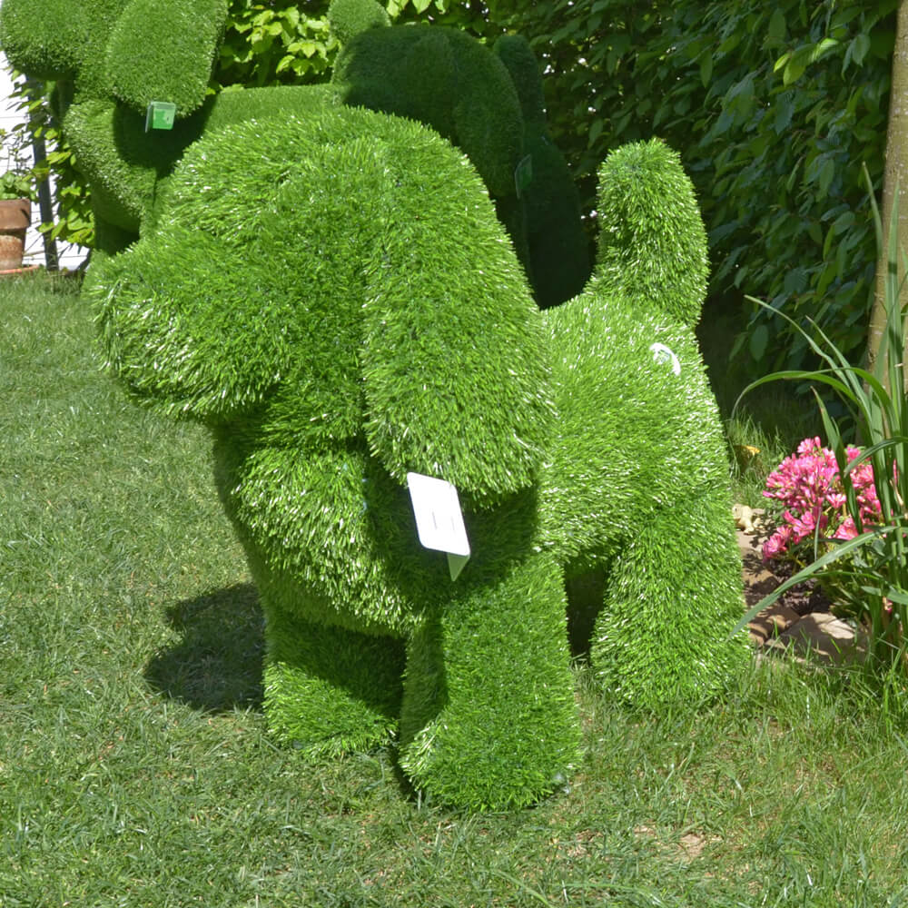 AniPlants, Grasfigur, "Hund", stehend, Gartendeko, 65cm