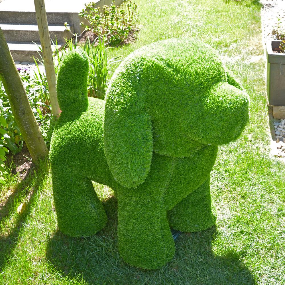 AniPlants, Grasfigur, "Hund", stehend, Gartendeko, 91cm