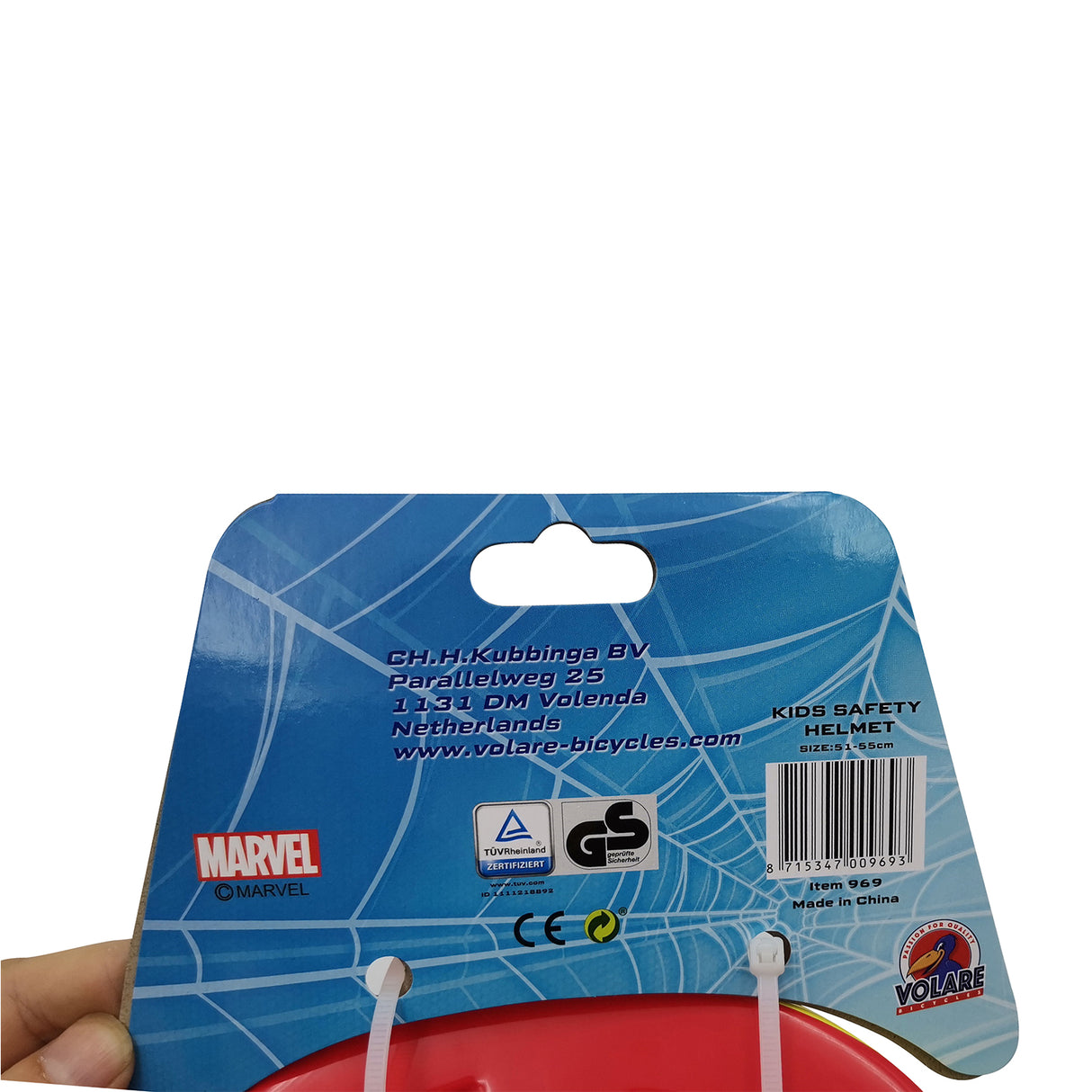 Marvel Spiderman-Fahrradhelm - Blau Rot - 51 - 55 cm