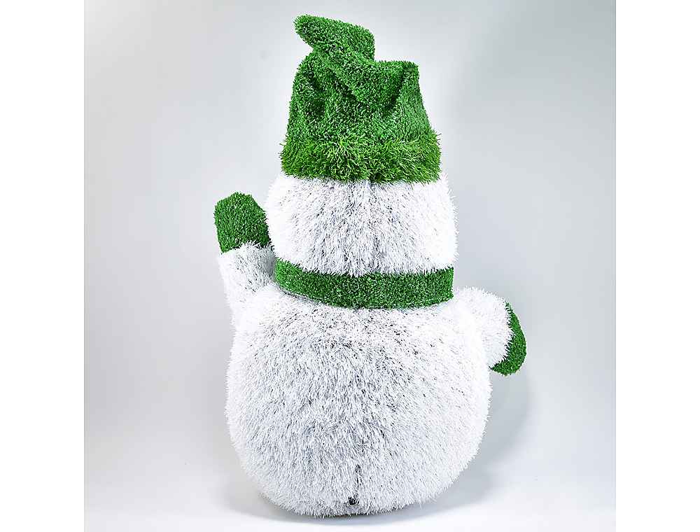 AniPlants Grasfigur Schneemann 60 cm Rückansicht