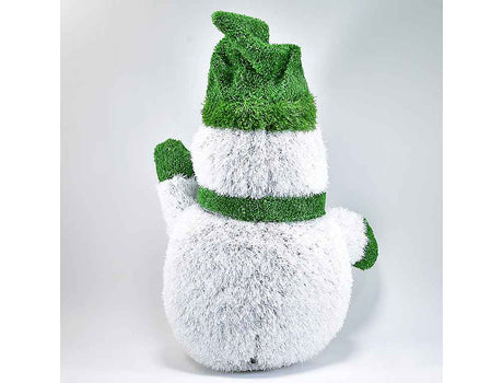AniPlants Grasfigur Schneemann 60 cm Rückansicht