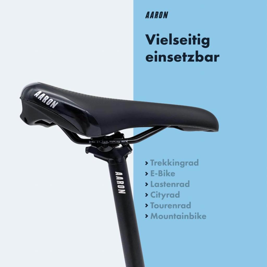 AARON Touring ergonomischer Fahrradsattel Unisex für Mountainbike, Stadtrad, E-Bike