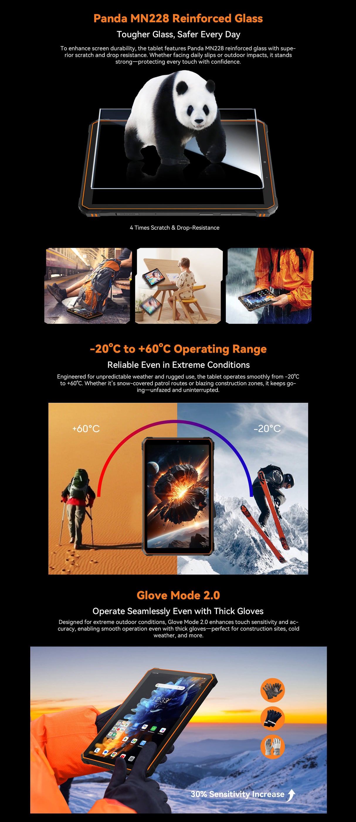 Blackview Active 5 Outdoor Tablet 8,68 Zoll – Android 15, 24GB RAM (8GB+16GB), 128GB Speicher, 6600mAh Akku, 4G LTE, WiFi, NFC, IP68/IP69K stoßfest, 16MP+13MP Kamera