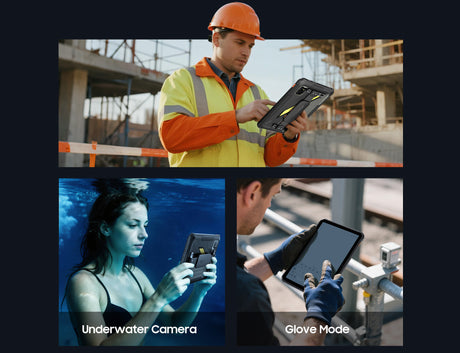 Unterwasser, auf Baustellen und mit Handschuhen nutzbars Blackivew Active 7 Tablet