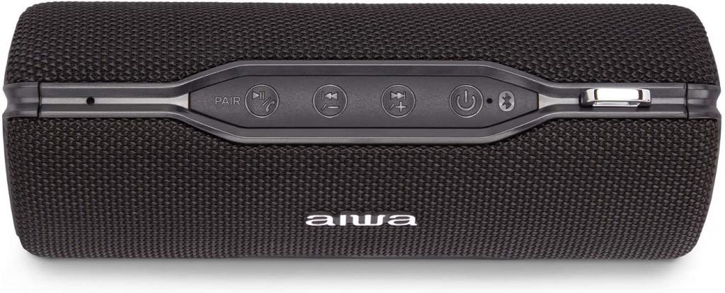 Aiwa BST-500BK schwarz Bluetooth Lautsprecher Boombox TWS, IP67, 12W, Hyperbass, Freisprechfunktion
