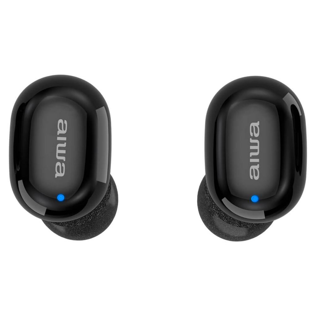 Aiwa EBTW-150BK Earbuds und Ladeetui in schwarz