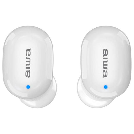 Aiwa EBTW-150WT Earbuds und Ladeetui in weiÃŸ