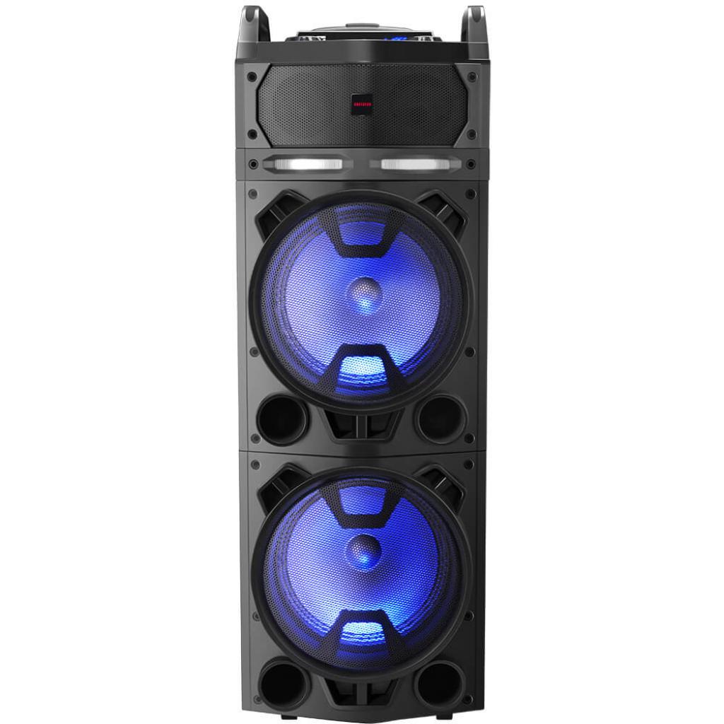Aiwa KBTUS-900 Karaoke LED Trolley 100W Party Lautsprecher kabellose Mikrofone, BT, Fernbedienung