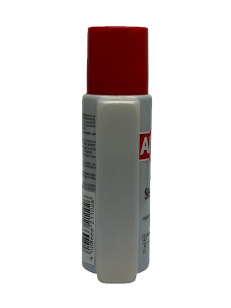 Alpecin Aktiv Shampoo Nahaufnahme der Flasche mit Text „Hair Energizer“ für Haarstärkung und Feuchtigkeitshaushalt