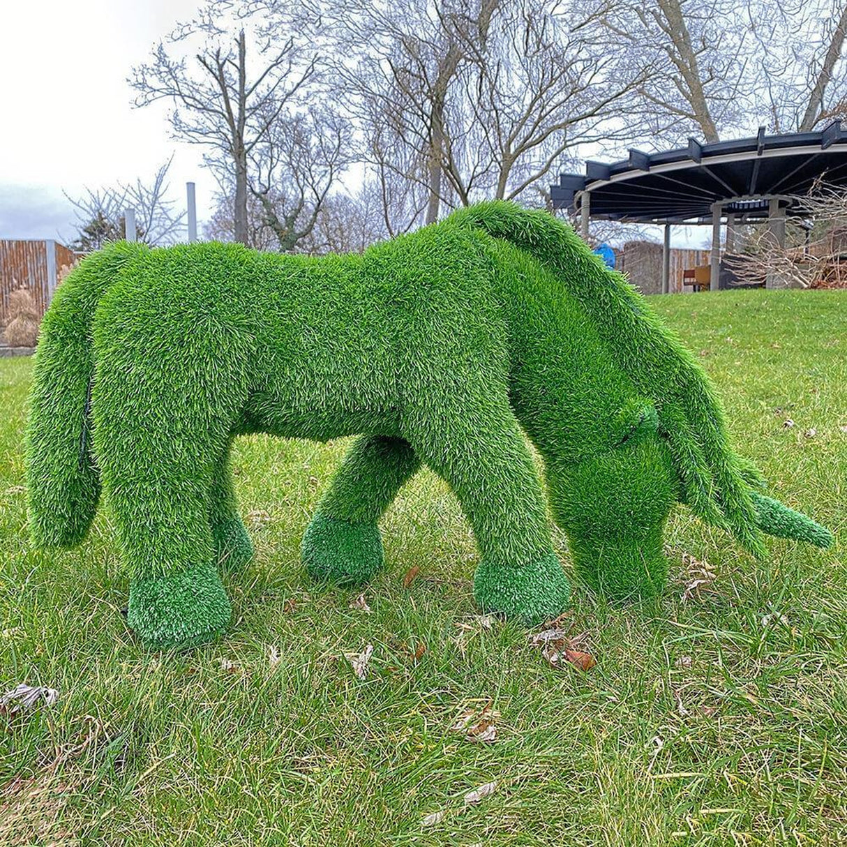 AniPlants, Grasfigur, "Einhorn", klein, Gartendeko, 46cm