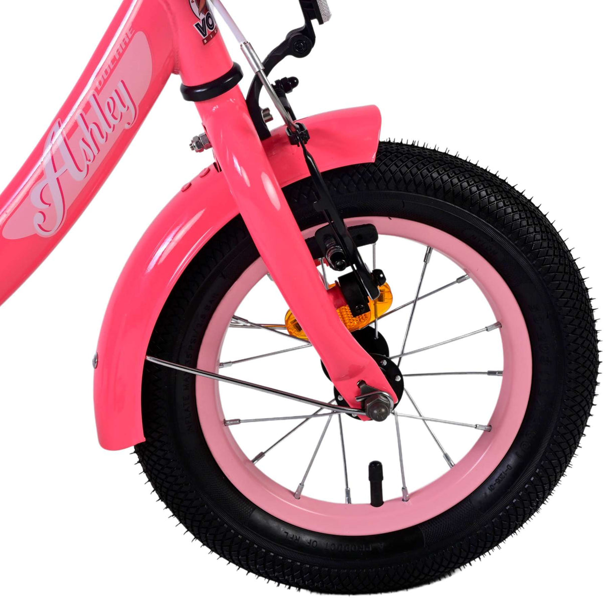 Volare Ashley Kinderfahrrad - Mädchen - 12 Zoll - Rot/Rosa