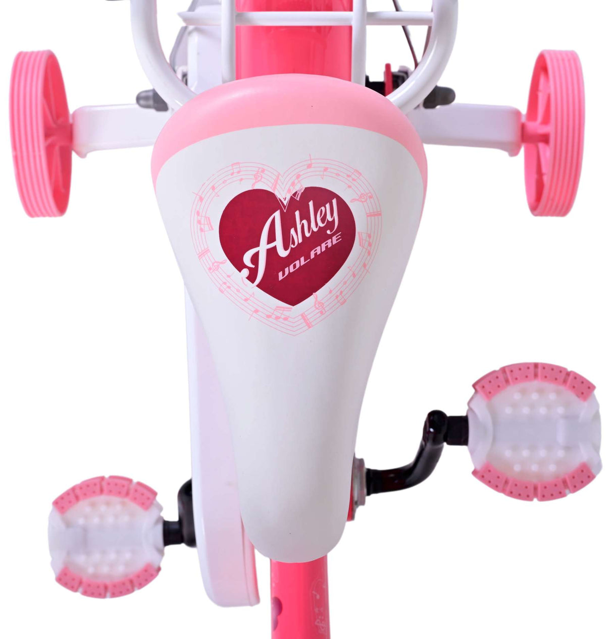 Volare Ashley Kinderfahrrad - Mädchen - 12 Zoll - Rot/Rosa