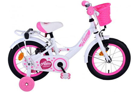 Volare Ashley 14-Zoll-Kinderfahrrad mit Handbremsen und abnehmbaren SeitenrÃ¤dern