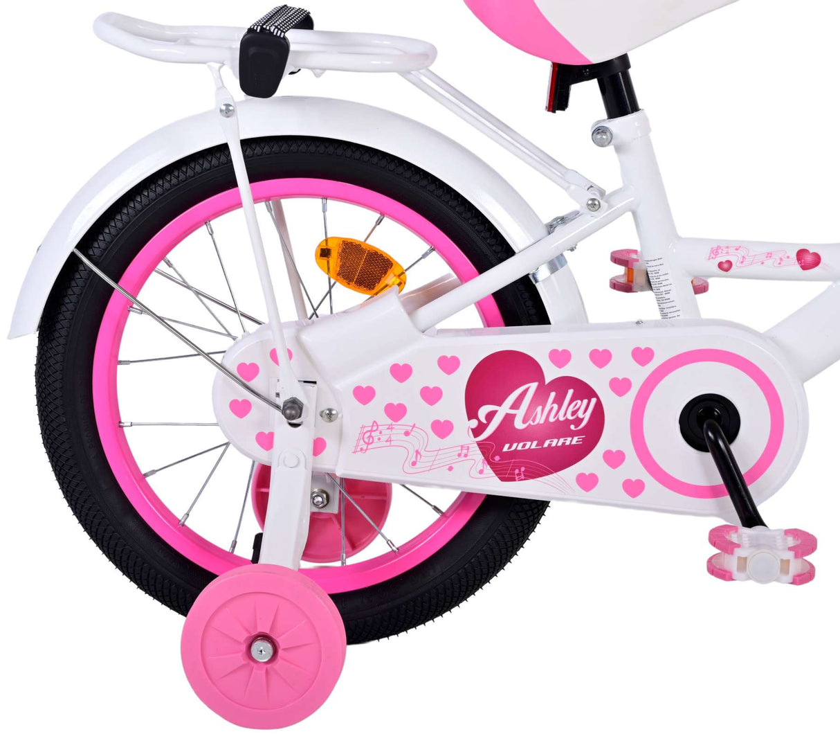 Volare Ashley Kinderfahrrad - Mädchen - 16 Zoll - Weiß