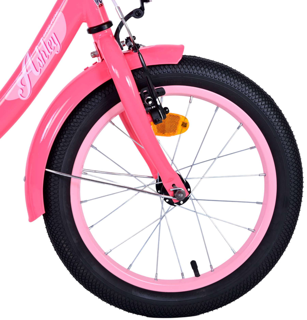 Volare Ashley Kinderfahrrad - Mädchen - 16 Zoll - Rosa/Rot