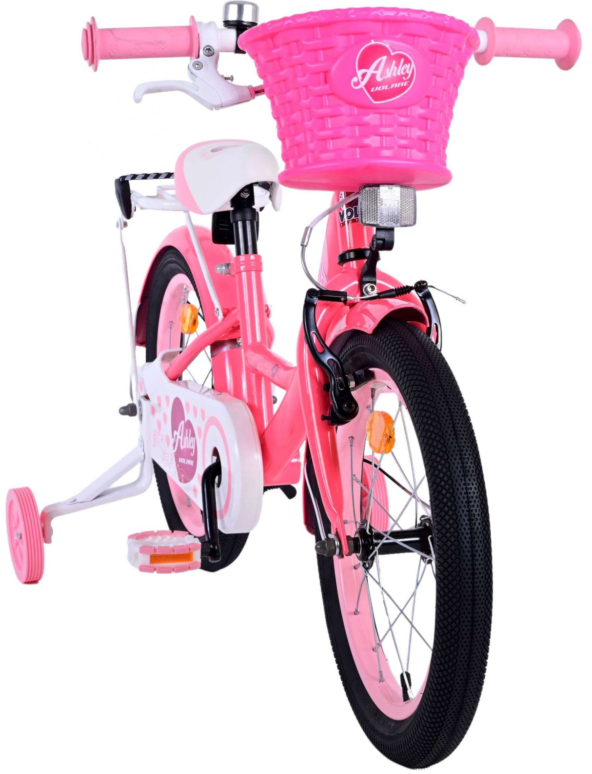 Volare Ashley Kinderfahrrad - Mädchen - 16 Zoll - Rosa/Rot