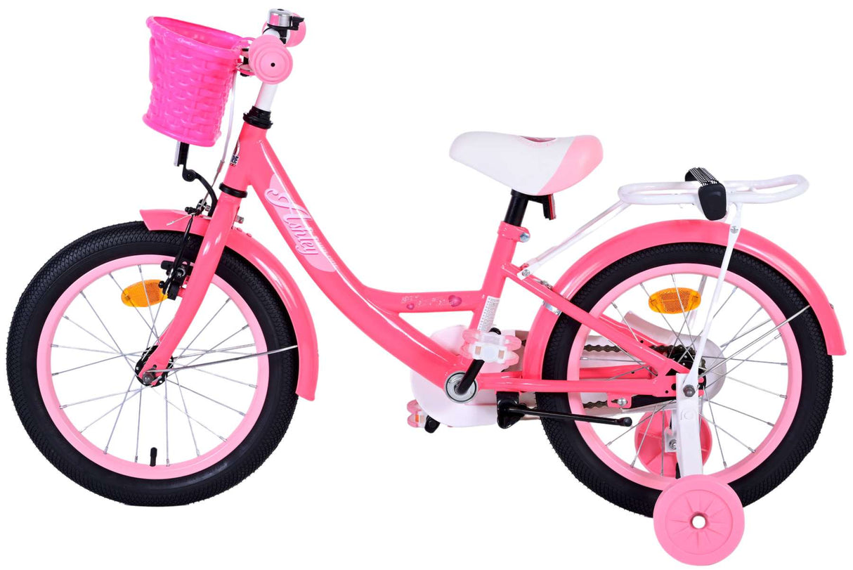 Volare Ashley Kinderfahrrad - Mädchen - 16 Zoll - Rosa/Rot