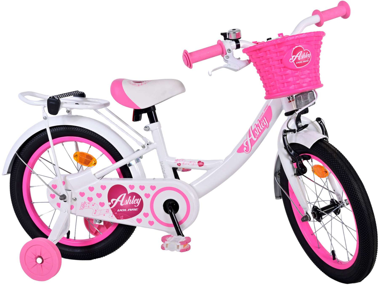 Volare Ashley Kinderfahrrad - Mädchen - 16 Zoll - Weiß