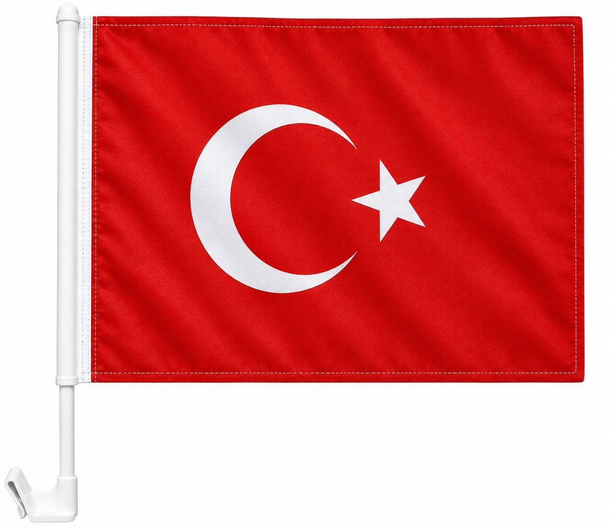 Autoflagge Türkei 30 x 40 cm – Auto Flagge mit Fensterhalterung, Autofahne, Fanfahne, Länderflagge für EM, WM, Autokorso & Events
