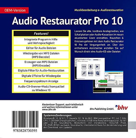 Audio Restaurator RÃ¼ckseite der CD