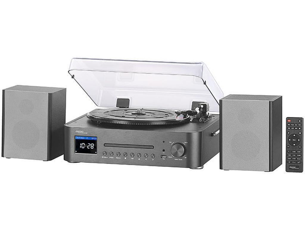 auvisio Musikanlage MHX-630 Plattenspieler/Digitalisierer, CD, DAB+/FM/ Internetradio und AUX