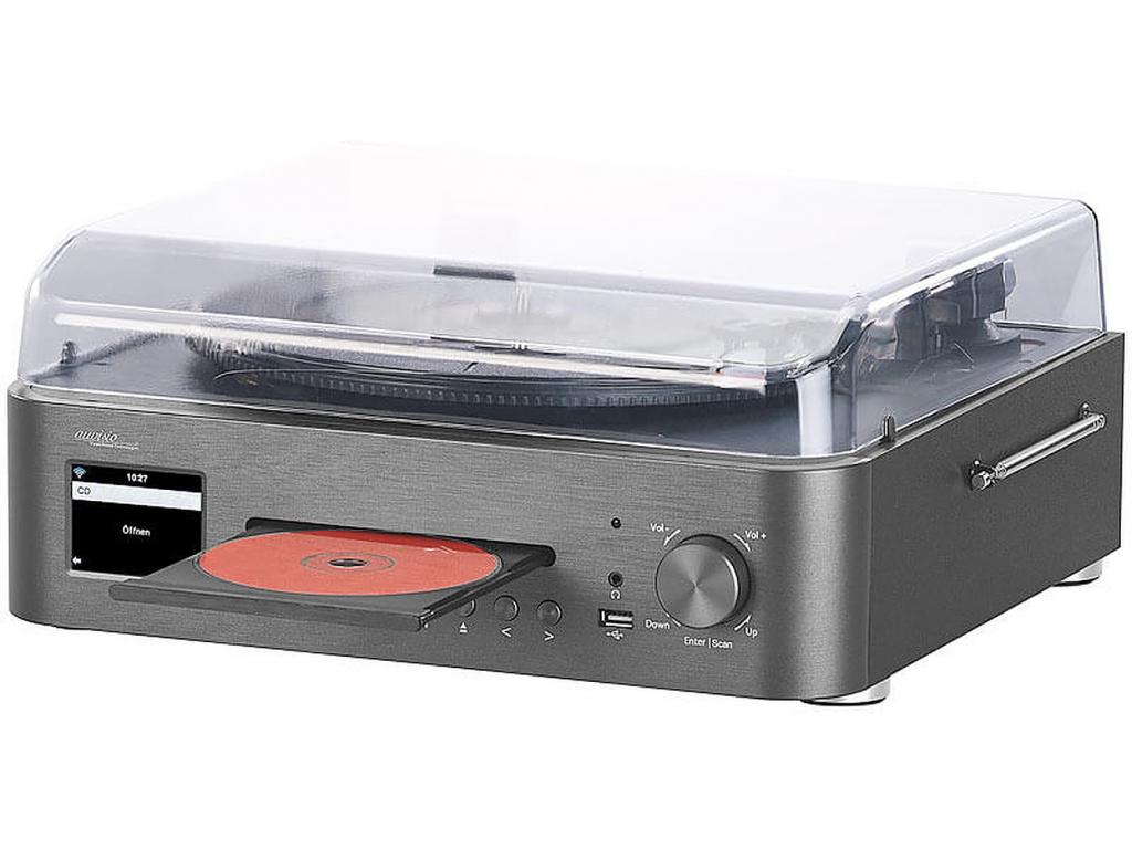 auvisio Musikanlage MHX-630 Plattenspieler/Digitalisierer, CD, DAB+/FM/ Internetradio und AUX