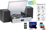 auvisio Musikanlage MHX-620 Plattenspieler/Digitalisierer, BT, DAB+, CD, MC, USB, MP3