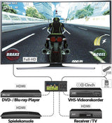 auvisio Videorekorder GC-500, 4K, Live-Streaming-Funktion Farbdisplay Aufnahmekontrolle Aufzeichnung