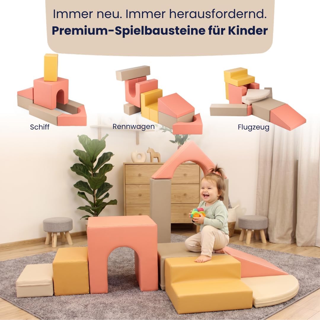 IGLU SET 21 Creativity - verschiedene Farben- Schaumstoff-Bausteine / Spielbausteine für Kinder zw. 1-5 Jahre