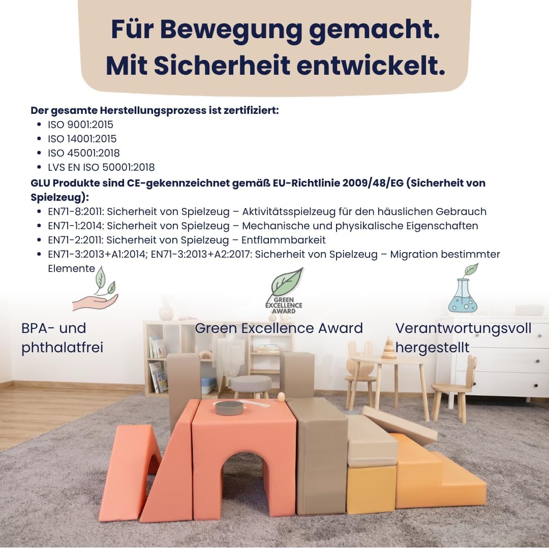 IGLU SET 21 Creativity - verschiedene Farben- Schaumstoff-Bausteine / Spielbausteine für Kinder zw. 1-5 Jahre