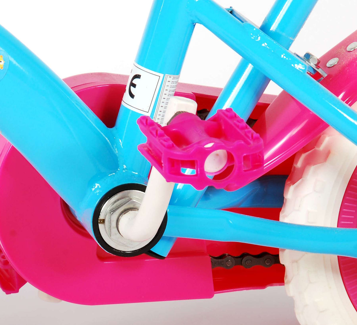 Ocean Kinderfahrrad - Unisex - 10 Zoll - Rosa Blau - Fester Gang