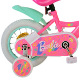 Volare Barbie Kinderfahrrad für Mädchen - 12 Zoll in Rosa mit Sicherheitsmerkmalen