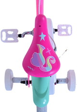 Volare Barbie Kinderfahrrad für Mädchen - 14 Zoll in Rosa mit Handbremsen