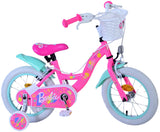 Volare Barbie Kinderfahrrad für Mädchen - 14 Zoll in Rosa mit Handbremsen