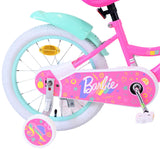 Volare Barbie Kinderfahrrad für Mädchen - 16 Zoll in Rosa für Kinder von 4 bis 6 Jahren