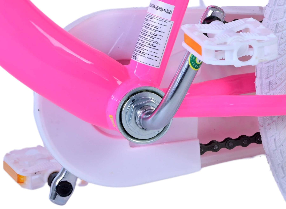 Volare Barbie Kinderfahrrad für Mädchen - 16 Zoll in Rosa mit zwei Handbremsen