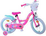 Volare Barbie Kinderfahrrad für Mädchen - 16 Zoll in Rosa mit zwei Handbremsen