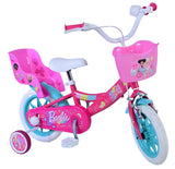 Volare Barbie Kinderfahrrad für Mädchen - 12 Zoll in Rosa mit Sicherheitsmerkmalen