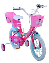 Volare Barbie Kinderfahrrad für Mädchen - 14 Zoll - Rosa mit Zweihandbremsen